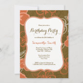 ハワイのハイビスカスによっては誕生日の招待状が開花します 招待状 (正面)