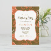 ハワイのハイビスカスによっては誕生日の招待状が開花します 招待状 (スタンド正面)