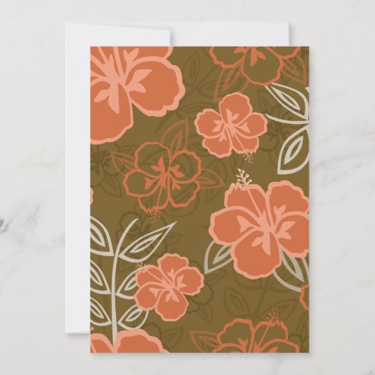 ハワイのハイビスカスによっては誕生日の招待状が開花します 招待状 (裏面)