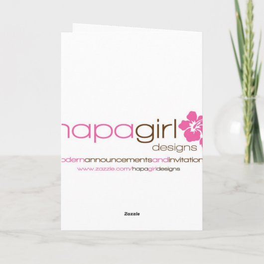 ハワイのハイビスカスのスリッパ(双安定回路)の休日カード シーズンカード (裏面)