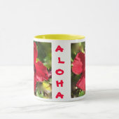 ハワイのハイビスカスのマグ マグカップ (中央)