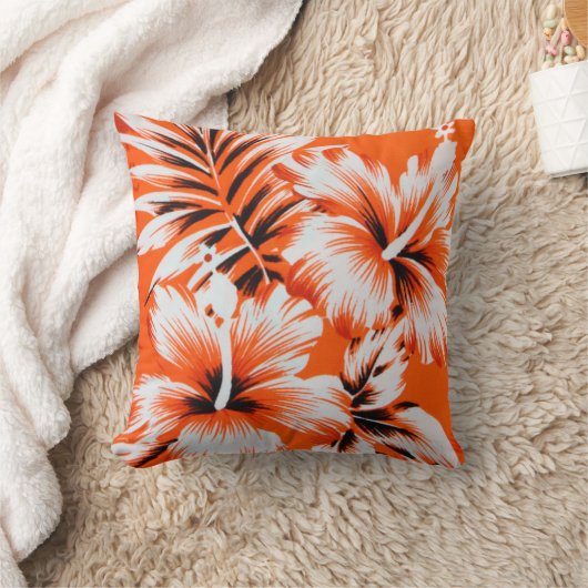 ハワイのハイビスカスの花の背景 クッション (ブランケット)