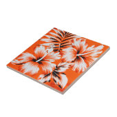 ハワイのハイビスカスの花の背景 タイル (側面)