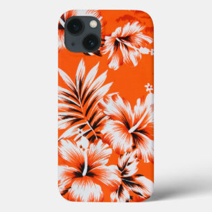 ハワイのハイビスカスの花の背景 iPhone 13ケース