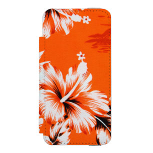ハワイのハイビスカスの花の背景 iPhone SE/5/5sウォレットケース