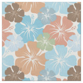 ハワイのハイビスカスの花柄 ファブリック (クローズアップ)