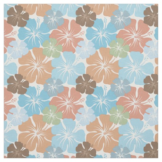 ハワイのハイビスカスの花柄 ファブリック (見本)