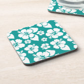ハワイのハイビスカスの花模様 コースター (左側)
