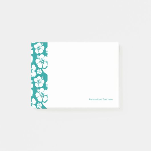 ハワイのハイビスカスの花模様 ポストイット (正面)