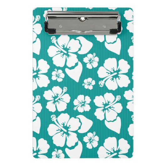 ハワイのハイビスカスの花模様 ミニクリップボード (正面)