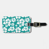 ハワイのハイビスカスの花模様 ラゲッジタグ (正面横)