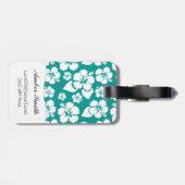 ハワイのハイビスカスの花模様 ラゲッジタグ (裏面横)