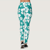 ハワイのハイビスカスの花模様 レギンス (裏面)