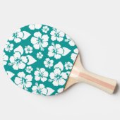 ハワイのハイビスカスの花模様 卓球ラケット (横)