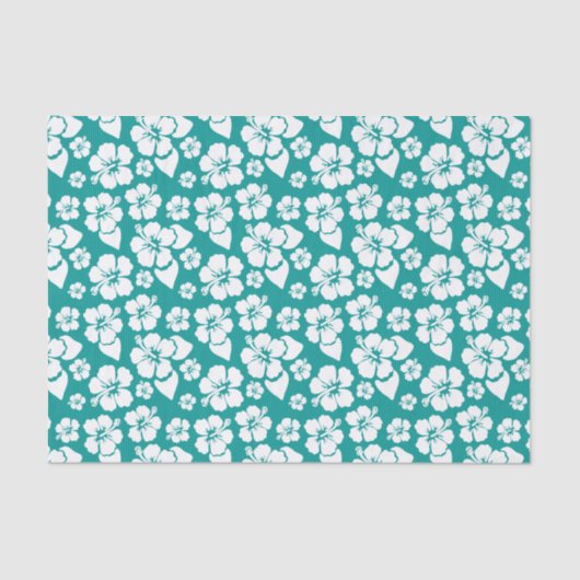 ハワイのハイビスカスの花模様 薄葉紙 (正面)