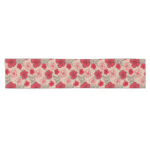 ハワイのハイビスカスパターン赤 ショートテーブルランナー (横)