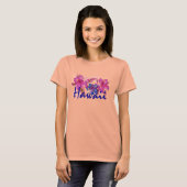 ハワイのハイビスカスフラワーシャツ Tシャツ (正面フル)