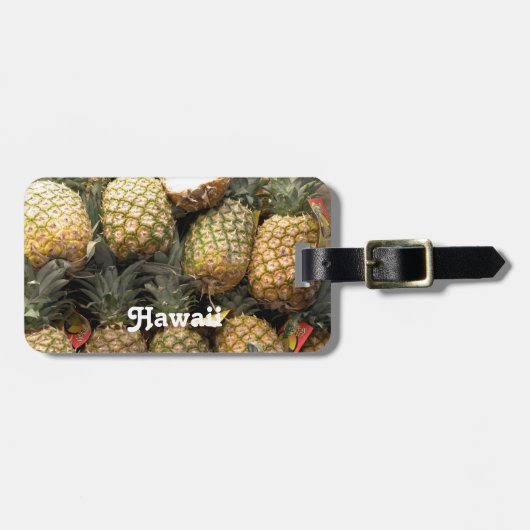 ハワイのパイナップル ラゲッジタグ (正面横)