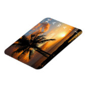 ハワイのパームの夕日 マグネット (左側)