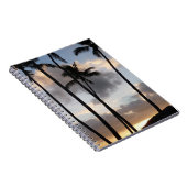 ハワイのパームツリーシルエット ノートブック (右側)