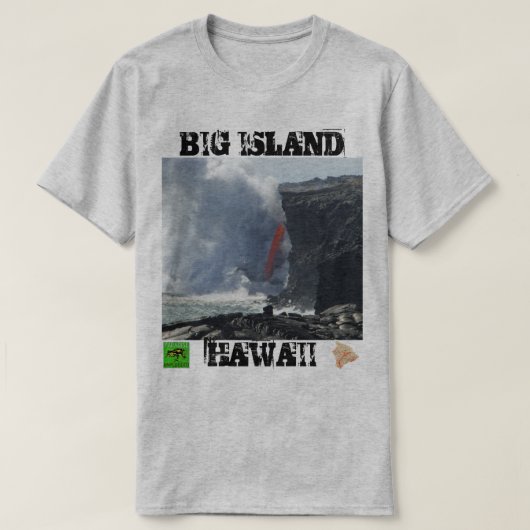 ハワイのビッグアイランド Tシャツ (デザイン正面)