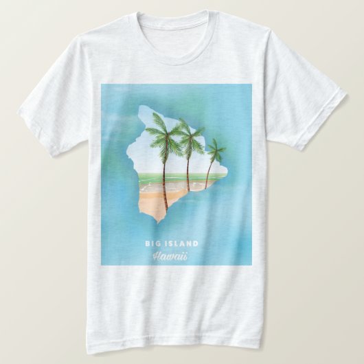 ハワイのビッグアイランド Tシャツ (デザイン正面)
