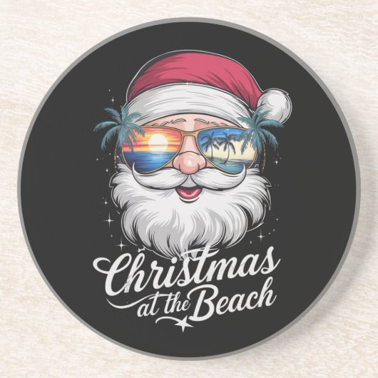 ハワイのビーチで過ごすクリスマスの夏休み コースター (正面)