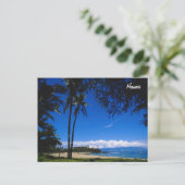 ハワイのビーチ ポストカード (スタンド正面)