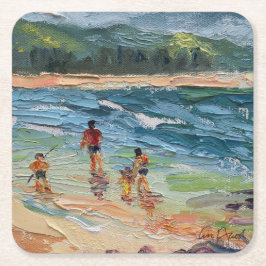 ハワイのファミリービーチコースター スクエアペーパーコースター