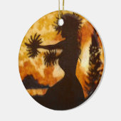 ハワイのフラのダンサーのオーナメント セラミックオーナメント (左)