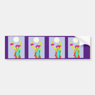 ハワイのフラのバンパー バンパーステッカー