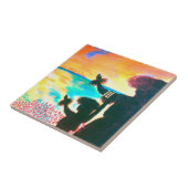 ハワイのフラの日の出のタイル タイル (側面)