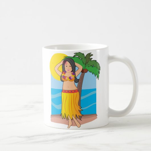 ハワイのフラ女の子 コーヒーマグカップ (右)