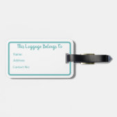 ハワイのブルー海&サンディビーチ写真名前をカスタムする ラゲッジタグ (裏面横)