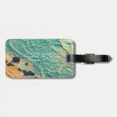 ハワイのブルー海&サンディビーチ写真名前をカスタムする ラゲッジタグ (裏面横)