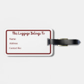 ハワイのブルー海&サンディビーチ写真名前をカスタムする ラゲッジタグ (裏面横)