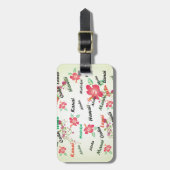 ハワイのプリント ラゲッジタグ (正面縦)