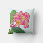 ハワイのプルメリアの水彩画 クッション (裏面)