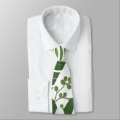 ハワイのプルメリアの熱帯シュロの葉の夏 ネクタイ (タイ)