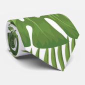 ハワイのプルメリアの熱帯シュロの葉の夏 ネクタイ (ロール)