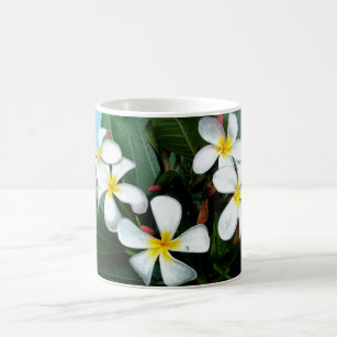 ハワイのプルメリアの花のマグ コーヒーマグカップ