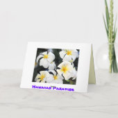 ハワイのプルメリアの花の挨拶状 カード (裏面)