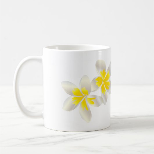 ハワイのプルメリアの花 コーヒーマグカップ (左)