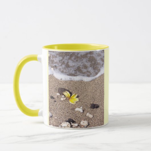 ハワイのプルメリアはコーヒー・マグを陸上洗浄します マグカップ (左)