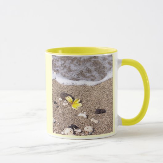 ハワイのプルメリアはコーヒー・マグを陸上洗浄します マグカップ (右)