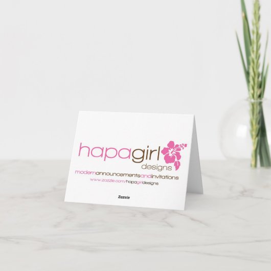 ハワイのプルメリアはメッセージカード感謝していしています サンキューカード (裏面)