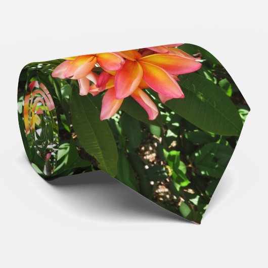 ハワイのプルメリア ネクタイ (ロール)
