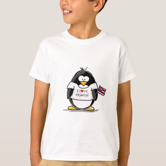 ハワイのペンギン Tシャツ (正面)