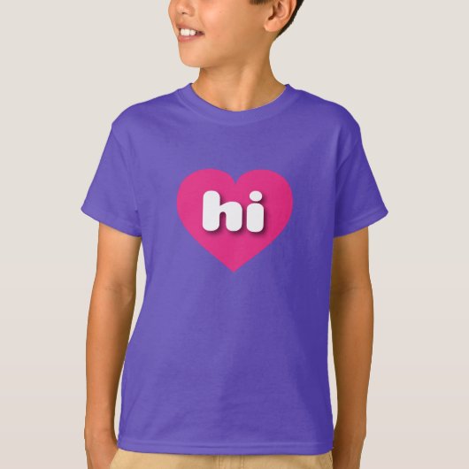 ハワイのホットピンクハート – 私は彼が大好き Tシャツ (正面)