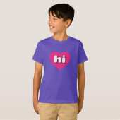 ハワイのホットピンクハート – 私は彼が大好き Tシャツ (正面フル)